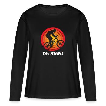 VTT VTT VTT - T-shirt manches longues Premium bio Femme - noir - Devant - Julia (174cm)