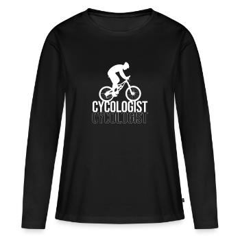 VTT VTT VTT - T-shirt manches longues Premium bio Femme - noir - Devant - Julia (174cm)