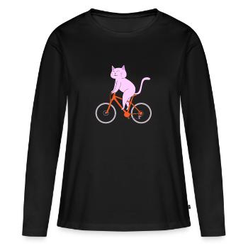 VTT VTT VTT - T-shirt manches longues Premium bio Femme - noir - Devant - Julia (174cm)