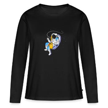 Saxophoniste saxophoniste - T-shirt manches longues Premium bio Femme - noir - Devant - Julia (174cm)