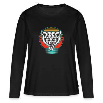 Werwolf - Frauen Premium Bio Langarmshirt - Schwarz - Vorne - Julia (174cm)
