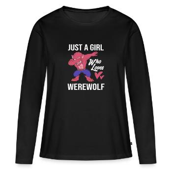 Werwolf - Frauen Premium Bio Langarmshirt - Schwarz - Vorne - Julia (174cm)