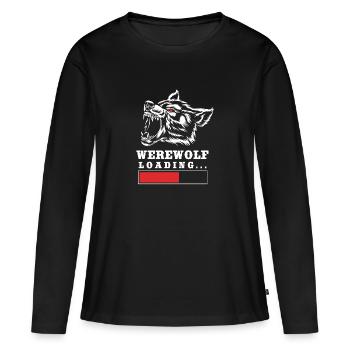 Werwolf - Frauen Premium Bio Langarmshirt - Schwarz - Vorne - Julia (174cm)