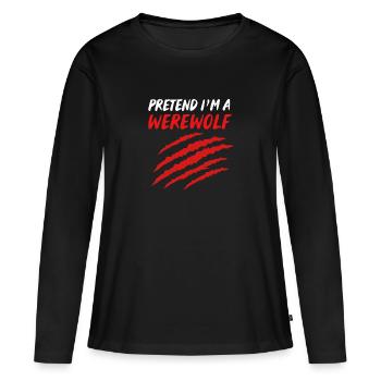 Werwolf - Frauen Premium Bio Langarmshirt - Schwarz - Vorne - Julia (174cm)