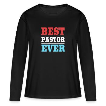 Pasteur - T-shirt manches longues Premium bio Femme - noir - Devant - Julia (174cm)
