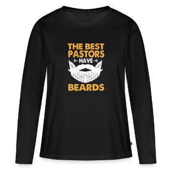 Pasteur - T-shirt manches longues Premium bio Femme - noir - Devant - Julia (174cm)
