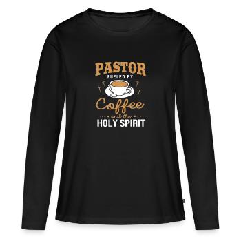 Pasteur - T-shirt manches longues Premium bio Femme - noir - Devant - Julia (174cm)