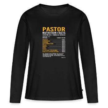 Pasteur - T-shirt manches longues Premium bio Femme - noir - Devant - Julia (174cm)