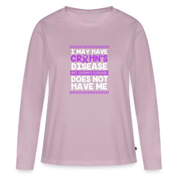 Crohn's disease - Women's Premium Organic Long Sleeve Shirt - dusky pink - Front - Julia (174cm)