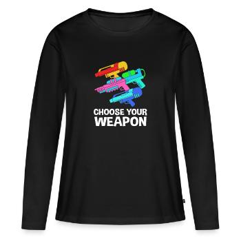 Water pistol - Women's Premium Organic Long Sleeve Shirt - black - Front - Julia (174cm)