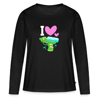 Water pistol - Women's Premium Organic Long Sleeve Shirt - black - Front - Julia (174cm)
