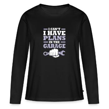 Autofahrer - Frauen Premium Bio Langarmshirt - Schwarz - Vorne - Julia (174cm)