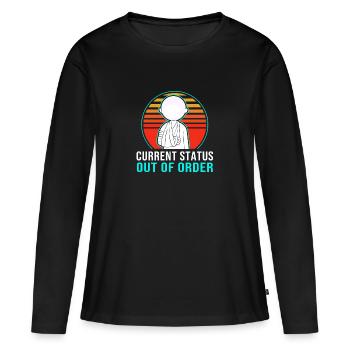 Broken Arm Bone Fracture - Women's Premium Organic Long Sleeve Shirt - black - Front - Julia (174cm)