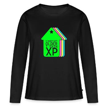 Gamer - Frauen Premium Bio Langarmshirt - Schwarz - Vorne - Julia (174cm)