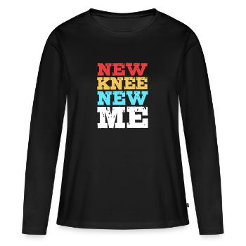 Knie Operation - Frauen Premium Bio Langarmshirt - Schwarz - Vorne - Julia (174cm)