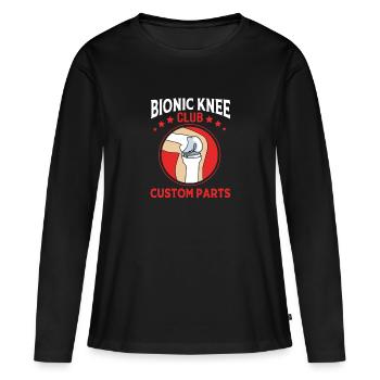 Knie Operation - Frauen Premium Bio Langarmshirt - Schwarz - Vorne - Julia (174cm)