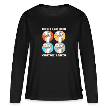 Knie Operation - Frauen Premium Bio Langarmshirt - Schwarz - Vorne - Julia (174cm)
