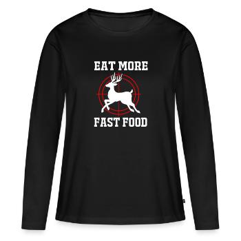 Jäger Jagen - Frauen Premium Bio Langarmshirt - Schwarz - Vorne - Julia (174cm)