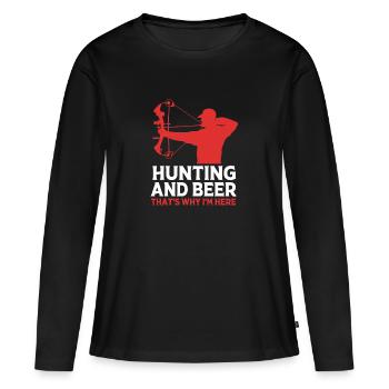 Jäger Jagen - Frauen Premium Bio Langarmshirt - Schwarz - Vorne - Julia (174cm)