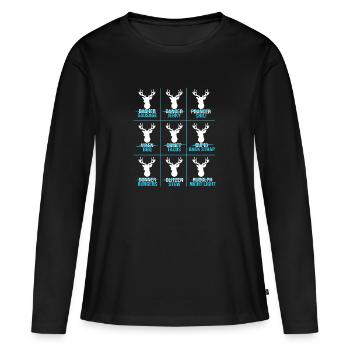 Jäger Jagen - Frauen Premium Bio Langarmshirt - Schwarz - Vorne - Julia (174cm)
