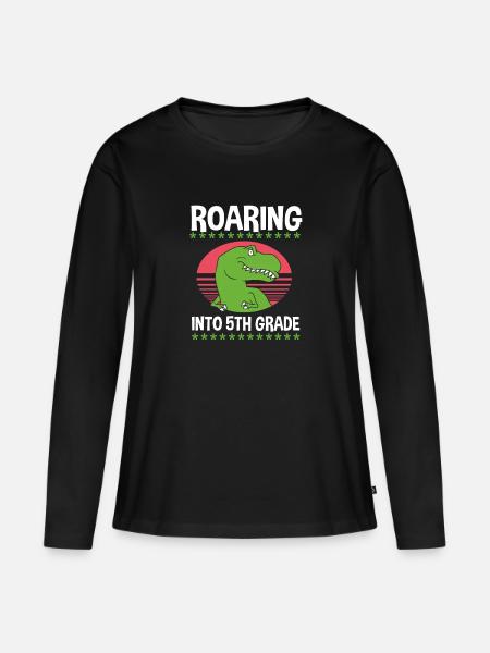 5. Klasse - Frauen Premium Bio Langarmshirt - Schwarz