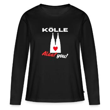 Carnaval Cologne Cologne Alaaf Cathédrale de Cologne Lundi gras - T-shirt manches longues Premium bio Femme - noir - Devant - Julia (174cm)