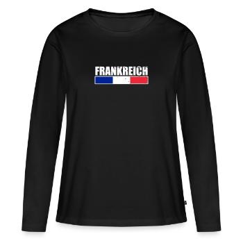France French flag Proud Frenchman - Women's Premium Organic Long Sleeve Shirt - black - Front - Julia (174cm)