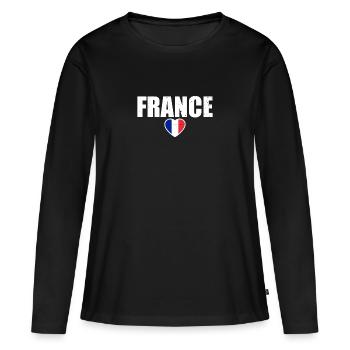 France France French Proud Frenchman - Women's Premium Organic Long Sleeve Shirt - black - Front - Julia (174cm)
