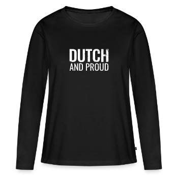 Néerlandais et fiers Pays-Bas néerlandais - T-shirt manches longues Premium bio Femme - noir - Devant - Julia (174cm)