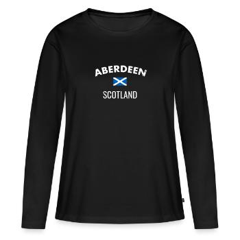 Aberdeen, Écosse, Écosse Ecosse écossaise - T-shirt manches longues Premium bio Femme - noir - Devant - Julia (174cm)