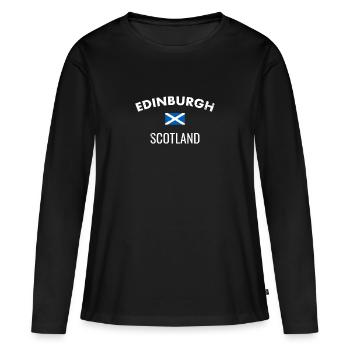 Édimbourg, Écosse, Écosse Ecossais écossais - T-shirt manches longues Premium bio Femme - noir - Devant - Julia (174cm)