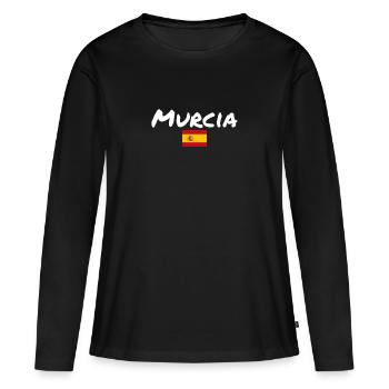 Murcie, Espagne, Drapeau espagnol, Espagnols - T-shirt manches longues Premium bio Femme - noir - Devant - Julia (174cm)