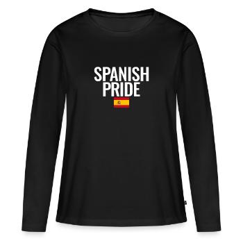 Fierté espagnole Espagne Drapeau espagnol Espagnols - T-shirt manches longues Premium bio Femme - noir - Devant - Julia (174cm)
