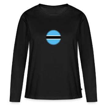 Botswana Botswana drapeau botswanais - T-shirt manches longues Premium bio Femme - noir - Devant - Julia (174cm)