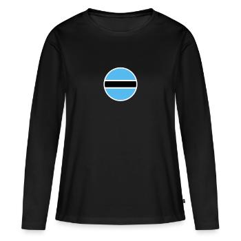 Botswana Botswana drapeau botswanais - T-shirt manches longues Premium bio Femme - noir - Devant - Julia (174cm)