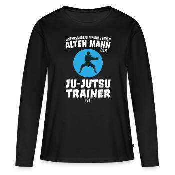 Ju Jutsu Trainer Jiu-Jitsu Kampfsport Training - Frauen Premium Bio Langarmshirt - Schwarz - Vorne - Julia (174cm)
