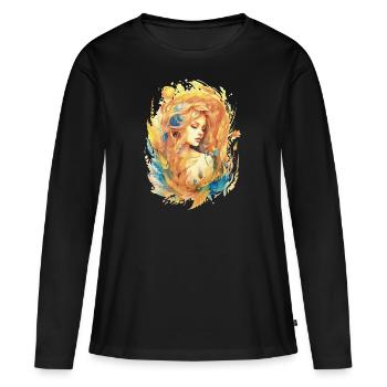 I AM ♍️ VIRGO ♍️ - Women's Premium Organic Long Sleeve Shirt - black - Front - Julia (174cm)