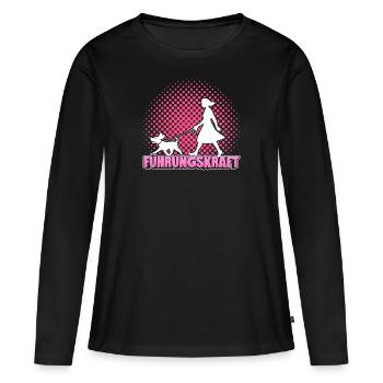 Führungskraft Hund Hundehalterin Geschenkidee - Frauen Premium Bio Langarmshirt - Schwarz - Vorne - Julia (174cm)