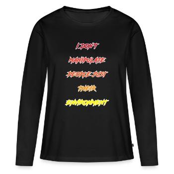 Thérapie comportementale, thérapie comportementale - T-shirt manches longues Premium bio Femme - noir - Devant - Julia (174cm)