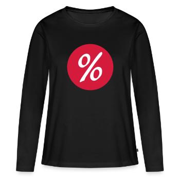 VENTE - T-shirt manches longues Premium bio Femme - noir - Devant - Julia (174cm)