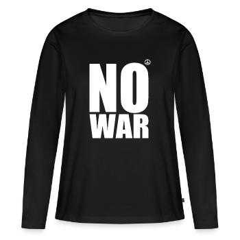 No war - Women's Premium Organic Long Sleeve Shirt - black - Front - Julia (174cm)