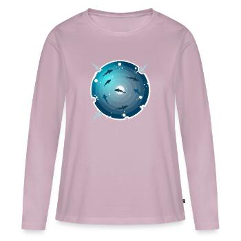 Underwater shark predator gift for divers - Women's Premium Organic Long Sleeve Shirt - dusky pink - Front - Julia (174cm)