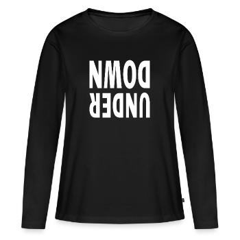 Funny Australia Land Down Under - Frauen Premium Bio Langarmshirt - Schwarz - Vorne - Julia (174cm)