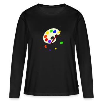 Painting - Women's Premium Organic Long Sleeve Shirt - black - Front - Julia (174cm)