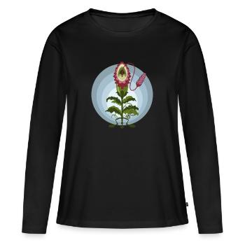 Alien plant - The day of the Triffids - Women's Premium Organic Long Sleeve Shirt - black - Front - Julia (174cm)