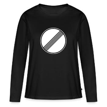 panneau routier illimité - T-shirt manches longues Premium bio Femme - noir - Devant - Julia (174cm)