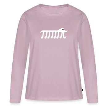 Pi - Frauen Premium Bio Langarmshirt - Altrosa - Vorne - Julia (174cm)