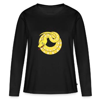 Tight hugs available from python! - Women's Premium Organic Long Sleeve Shirt - black - Front - Julia (174cm)