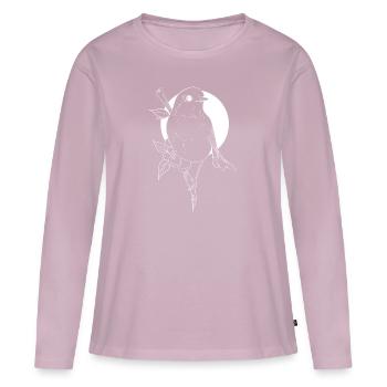 Bird - Women's Premium Organic Long Sleeve Shirt - dusky pink - Front - Julia (174cm)