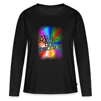 NE PAS FAIRE DE MÉDICAMENTS - T-shirt manches longues Premium bio Femme - noir - Devant - Julia (174cm)